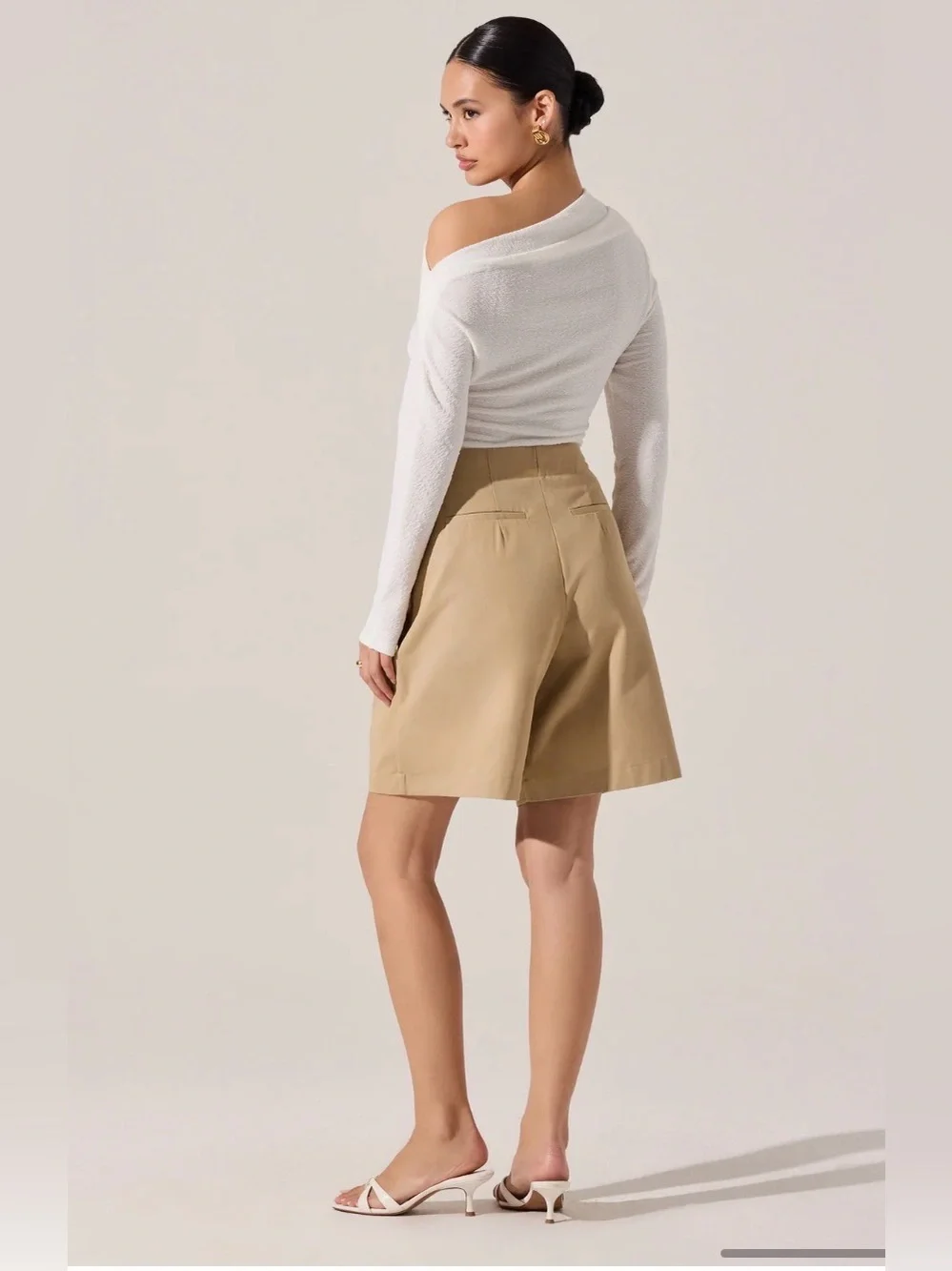 13. Astr the label Tailored Pleated Bermuda Shorts